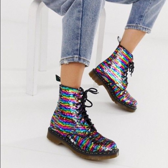 Dr. Martens Shoes - 🔥 Dr MartensPascal Sequin Rainbow Sequin